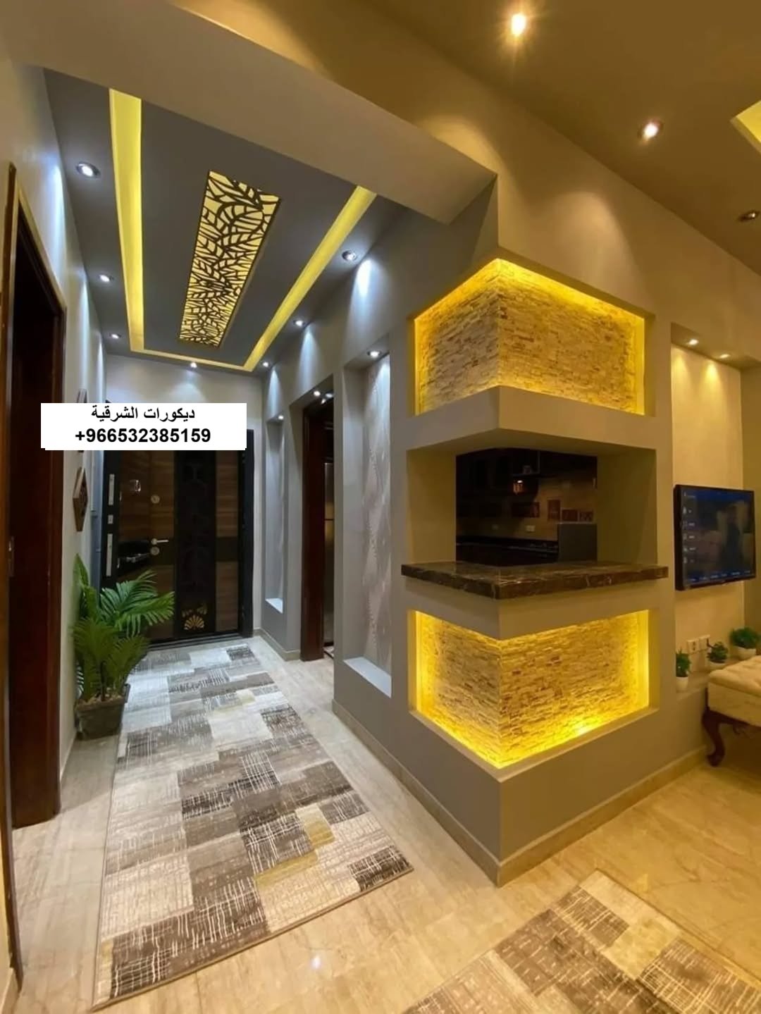 خطوات اختيار وتنسيق الديكور الداخلي لفيلا مودرن في المنطقة الشرقية - تنفيذ مؤسسة ديكورات الشرقية.
